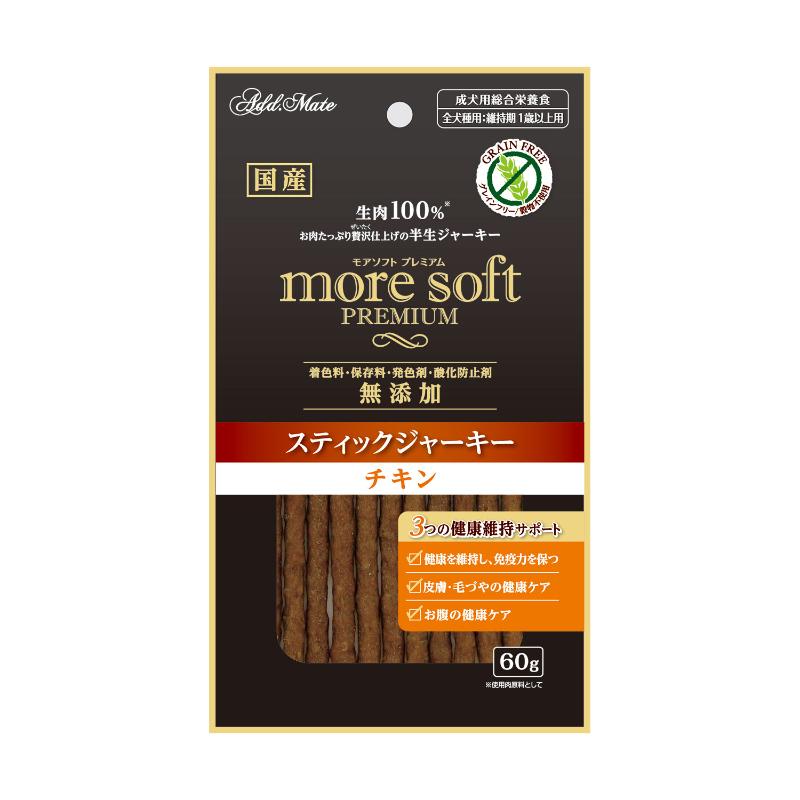 ［ペティオアドメイト］moresoftプレミアム スティックジャーキー チキン 60g