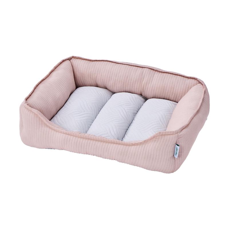 ［ペティオアドメイト］Cuna ひんやりボリュームスクエアベット ミルクティーブラウン