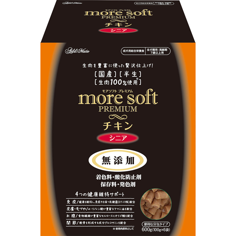 [ペティオ アドメイト] more soft プレミアム チキン シニア 600g