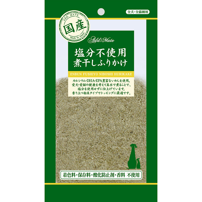 ［ペティオアドメイト］素材トリーツ 塩分不使用煮干し ふりかけ 40g