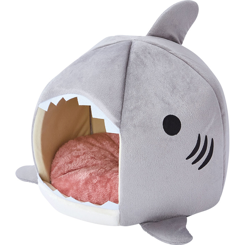 [ペティオアドメイト(アウトレット直送②)]あったかドームベッド サメ ※メーカー直送在庫限り ※発注単位･最低発注数量(納価合計:税抜50,000円以上)にご注意下さい