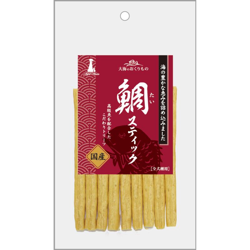 ［ペティオアドメイト(アウトレット直送②)］大海のおくりもの 鯛スティック 60g ※賞味期限：2026年1月まで ※メーカー直送在庫限り ※発注単位・最低発注数量(納価合計：税抜50,000円以上)にご注意下さい