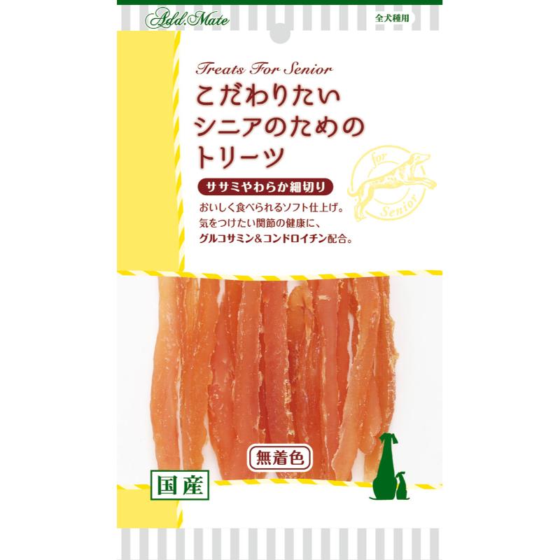 ［ペティオアドメイト］こだわりたいシニアのためのトリーツ ササミやわらか 細切り 40g