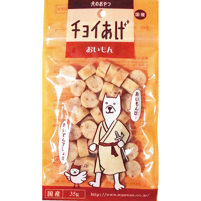 [わんわん(直送)] チョイあげ おいもん 35g ／1ケース（100点） ※発注単位・最低発注数量(1ケース以上)にご注意下さい