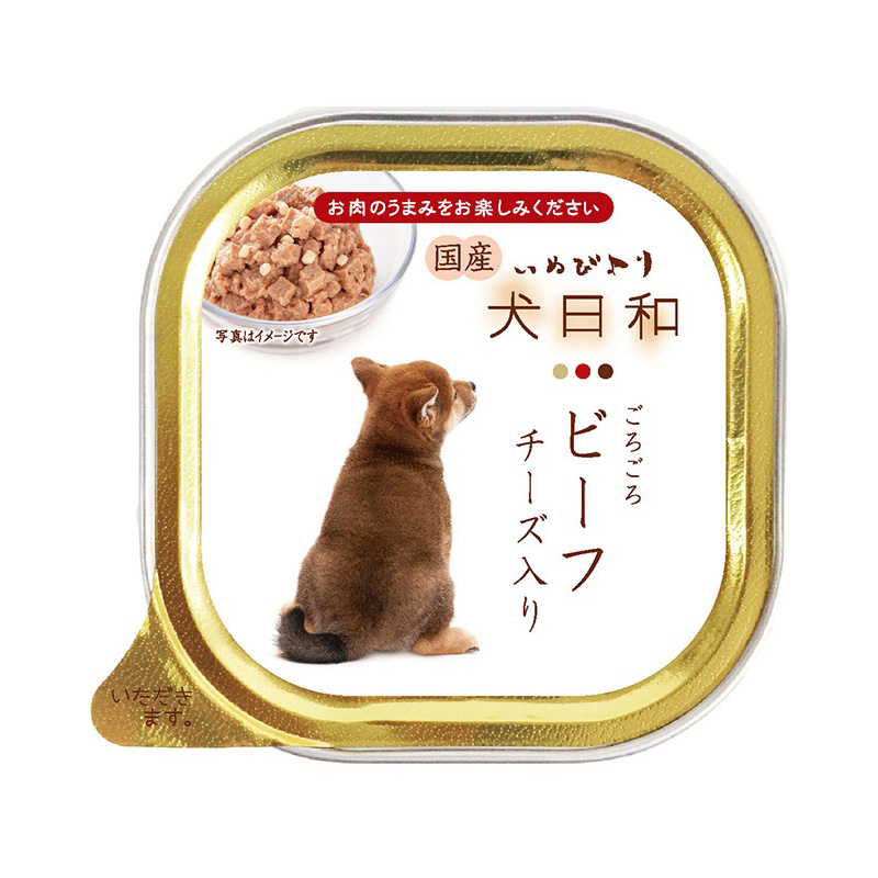 [わんわん] 犬日和トレイ ビーフ チーズ入り 100g