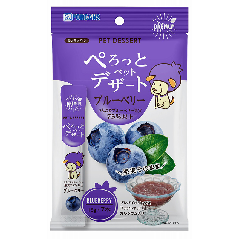 ［フォーキャンス］ぺろっとペットデザート ブルーベリー 15g×7本　【5月特価】