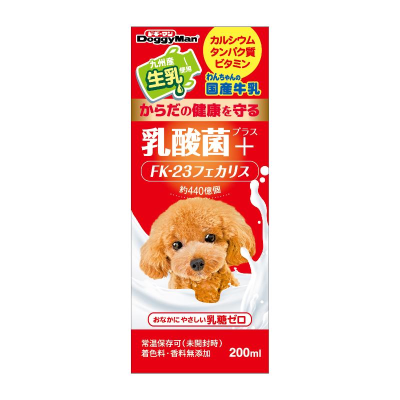 [ドギーマンハヤシ] わんちゃんの国産牛乳 乳酸菌プラス 200ml　【メーカーフェア_10】