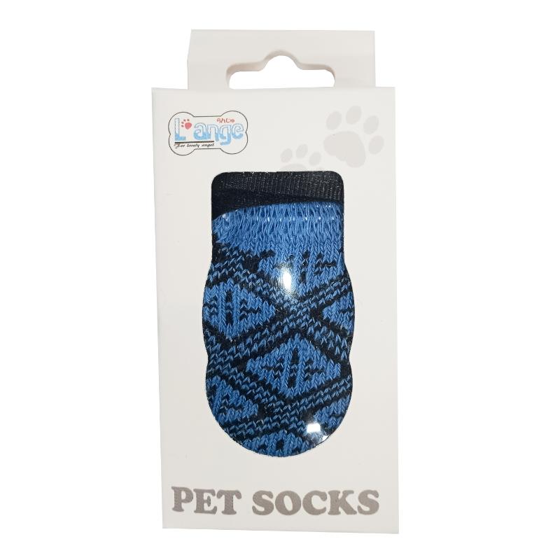 ［アライブ］DOG SOCKS アーガイルブルー S
