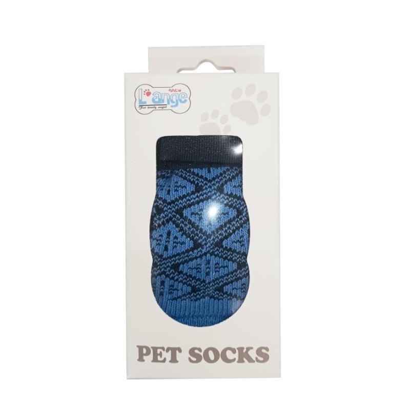 ［アライブ］DOG SOCKS アーガイルブルー M