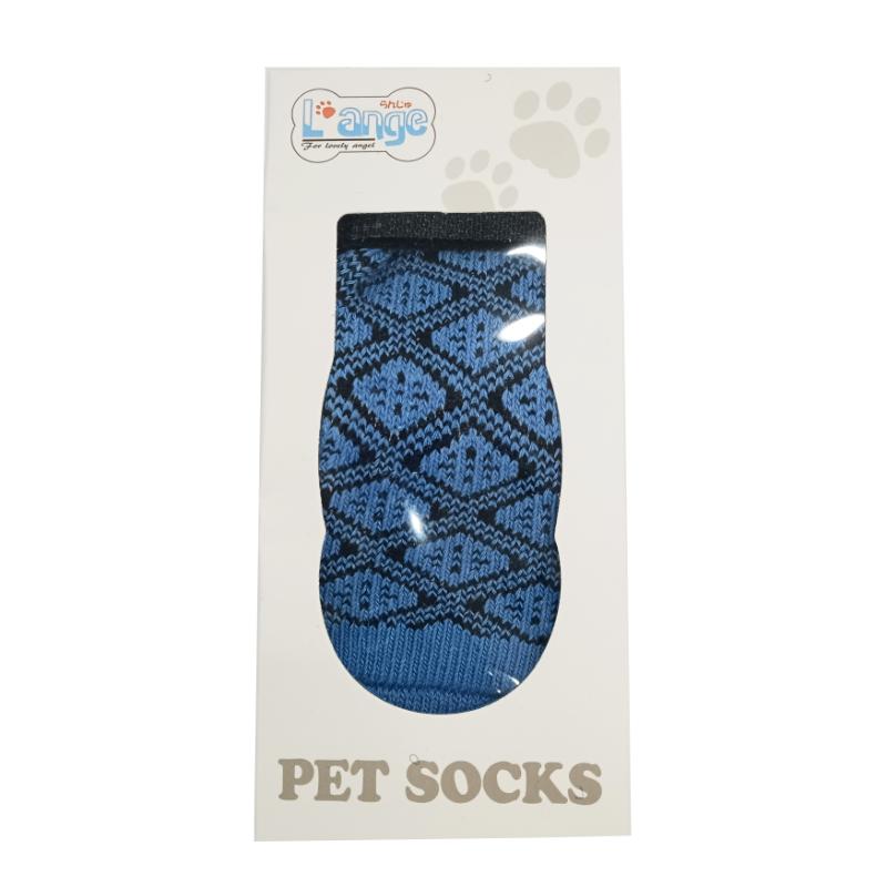 ［アライブ］DOG SOCKS アーガイルブルー XL