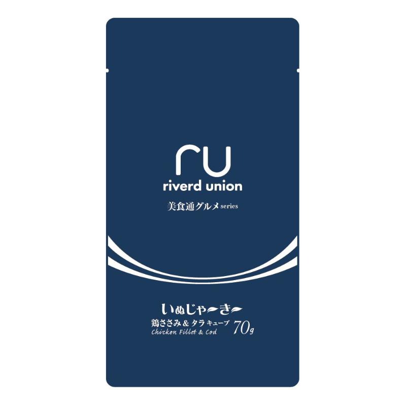 ［リバードコーポレーション］美食通グルメseries いぬじゃ～き～ 鶏ささみ＆タラ キューブ 70g