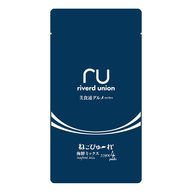 [リバードコーポレーション]美食通グルメseries ねこぴゅ~れ 海鮮ミックス 4本