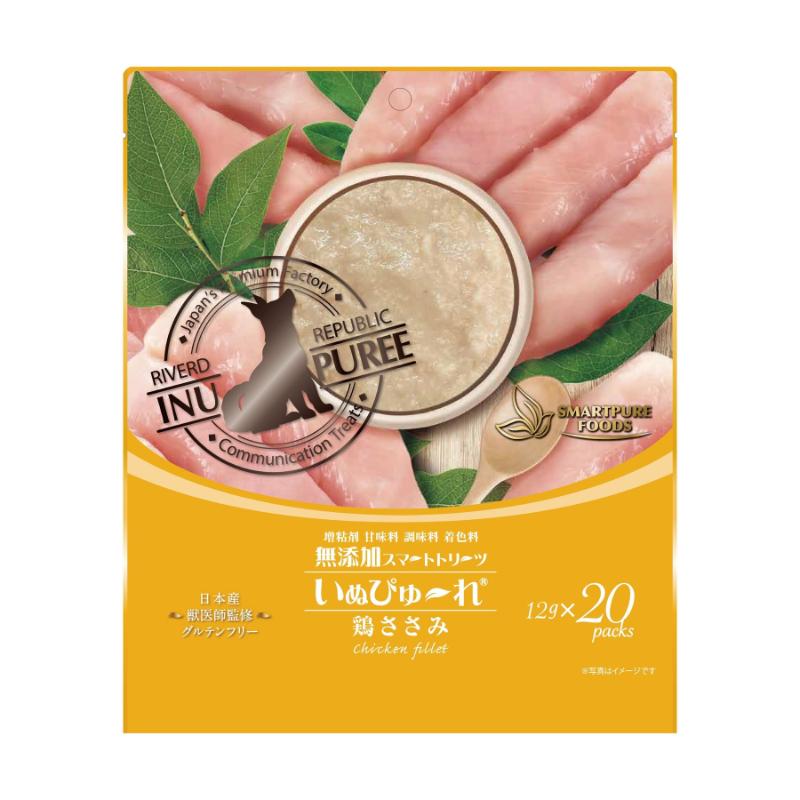 ［リバードコーポレーション］いぬぴゅ～れ 無添加スマートトリーツ 鶏ささみ12g×20本