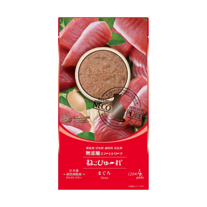 ［リバードコーポレーション］ねこぴゅ～れ 無添加スマートトリーツ まぐろ 12g×4本