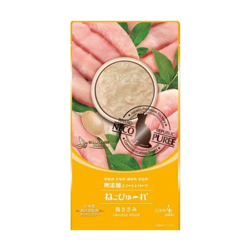 ［リバードコーポレーション］ねこぴゅ～れ 無添加スマートトリーツ 鶏ささみ 12g×4本