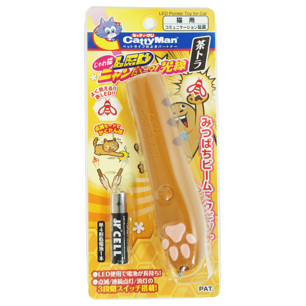 [ドギーマンハヤシ] じゃれ猫 LEDニャンだろ～？！光線 茶トラ