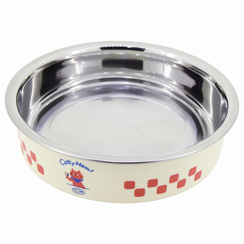 ［ドギーマンハヤシ］ステンレスの食器 ごはんにゃわん 猫用 ダイナー