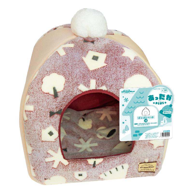 ［ドギーマンハヤシ］あったかプラス ぽんぽんベッドM ふゆじかん 朝のぬくもり