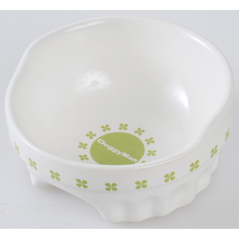 【アウトレット】［ドギーマンハヤシ］便利なクローバー陶製食器 S