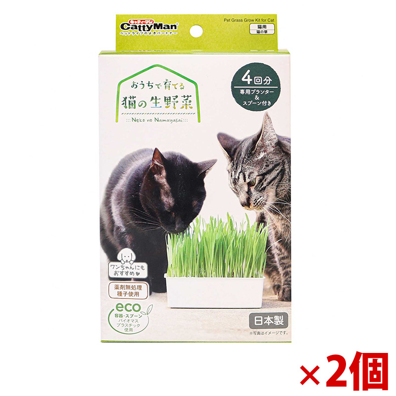 【アウトレット】［ドギーマンハヤシ］おうちで育てる 猫の生野菜 4回分×2個