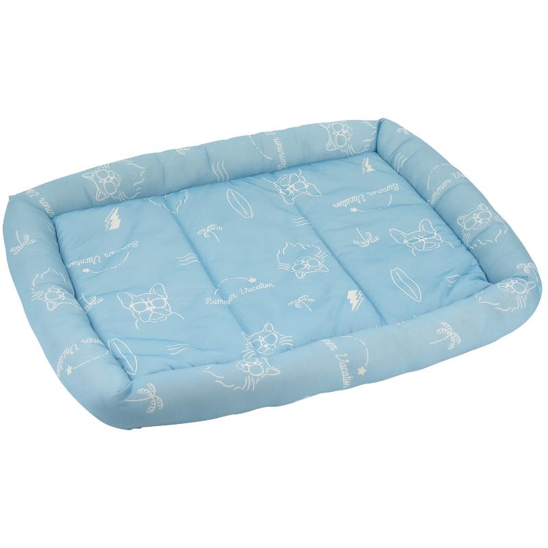 ［ドギーマンハヤシ］クールズ ふち付きマット サマーライド そよかぜブルー