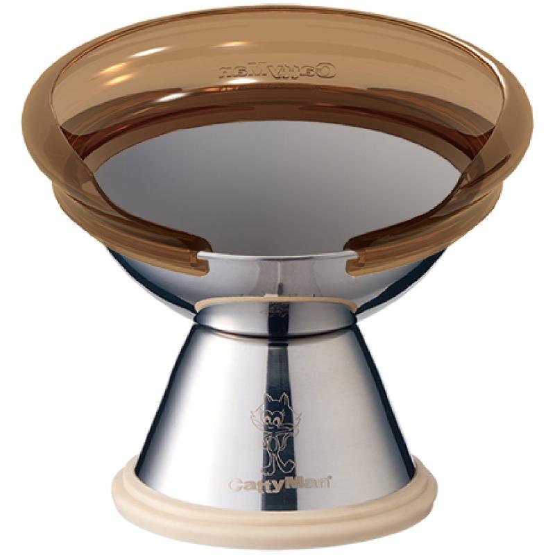 ［ドギーマンハヤシ］飲み水・フードの飛び散り防止カバー 広口タイプ＆ステンレスのテーブル食器 猫用