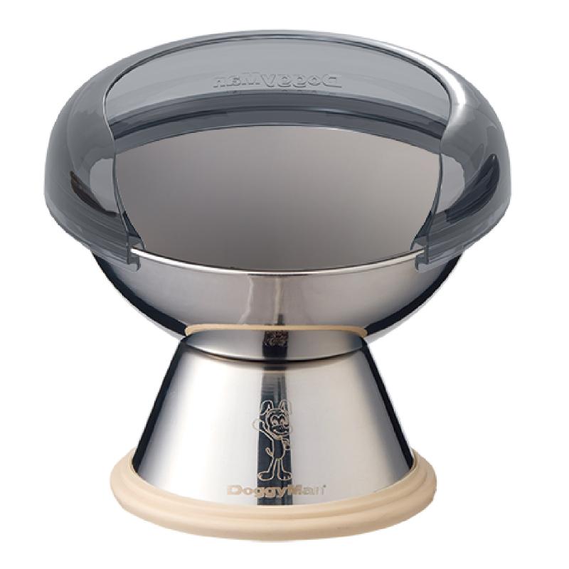 ［ドギーマンハヤシ］飲み水・フードの飛び散り防止カバー ドームタイプ＆ステンレスのテーブル食器 犬用 S