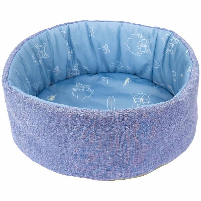 [ドギーマンハヤシ]クールズ サークルベッド サマーライド そよかぜブルー