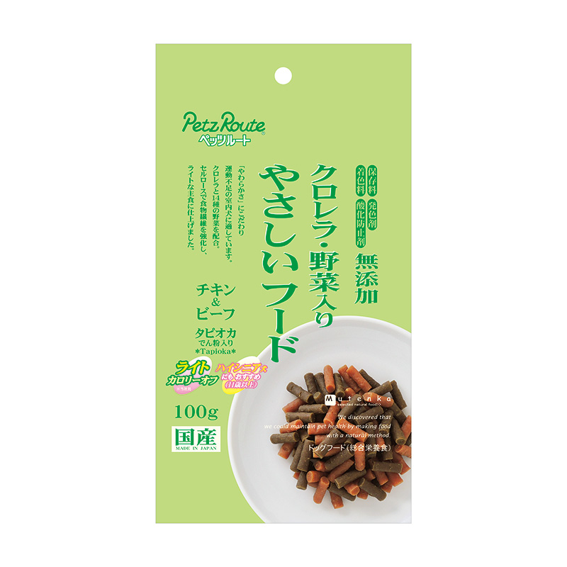 [ペッツルート] クロレラ・野菜入り やさしいフード ライト 100g