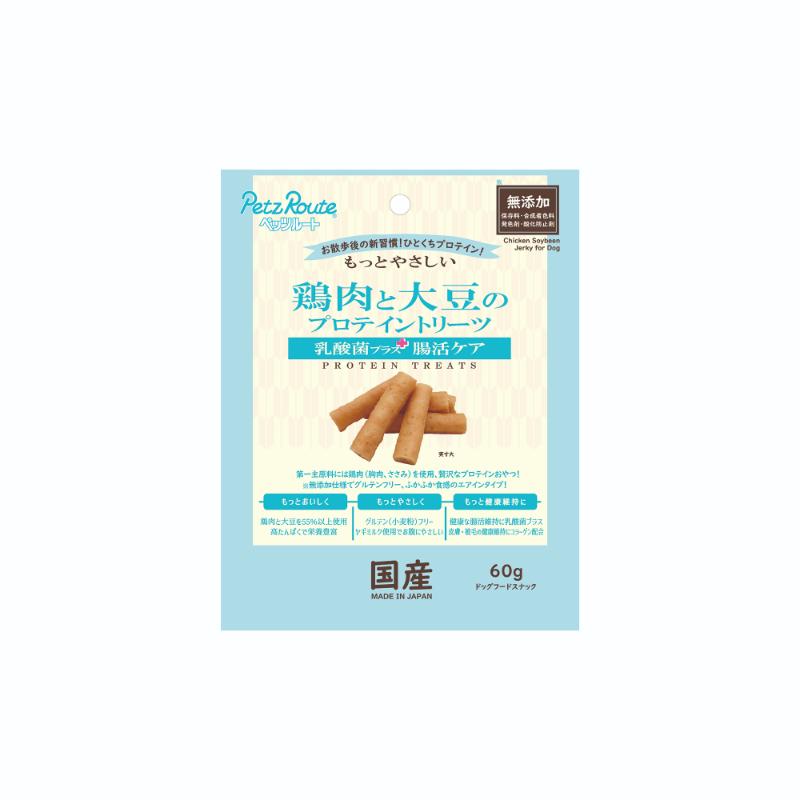 ［ペッツルート］鶏肉と大豆のプロテイントリーツ 乳酸菌プラス 60g