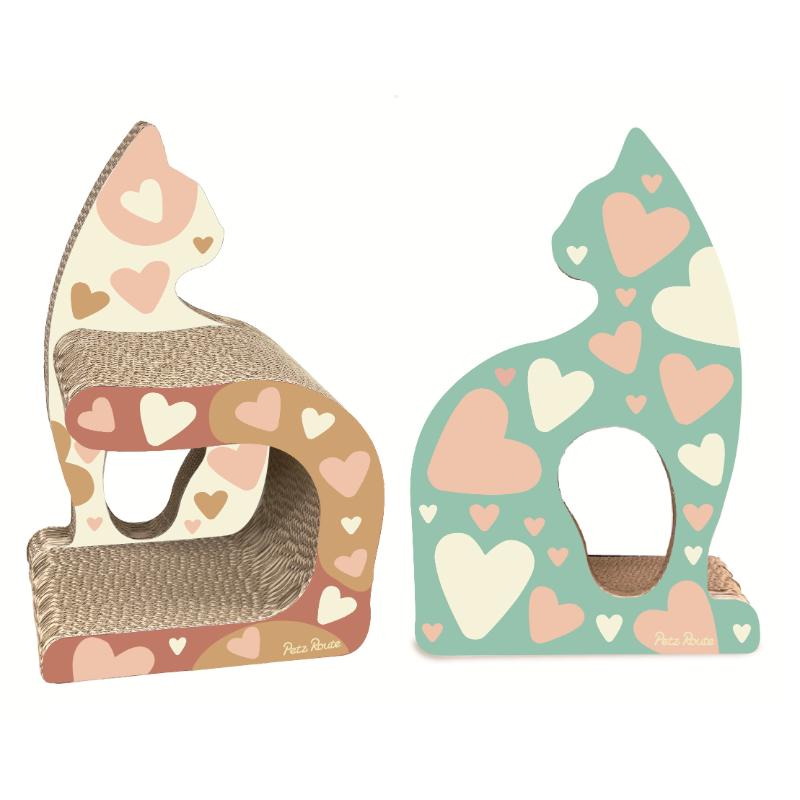 [ペッツルート]にゃんこの爪とぎベッド お座り猫