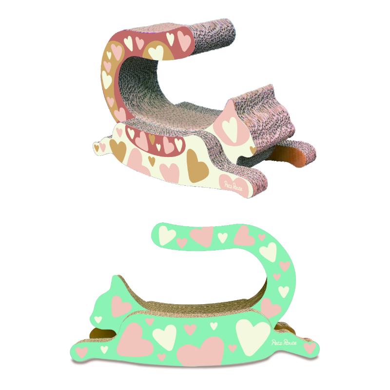 [ペッツルート]にゃんこの爪とぎベッド 揺れる猫