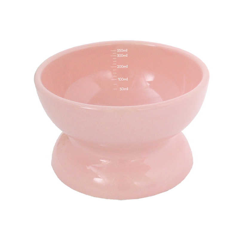 【アウトレット】[ペッツルート]瀬戸焼 にゃん楽食器 水のみ ミルキーピンク