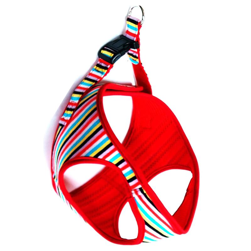 【アウトレット】[岡野製作所]ストライプソフトハーネスM マルチレッド