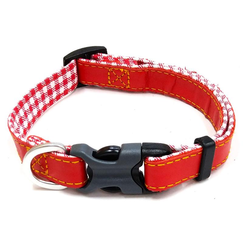 【アウトレット】[岡野製作所]コットンレザーカラー#15 レッド