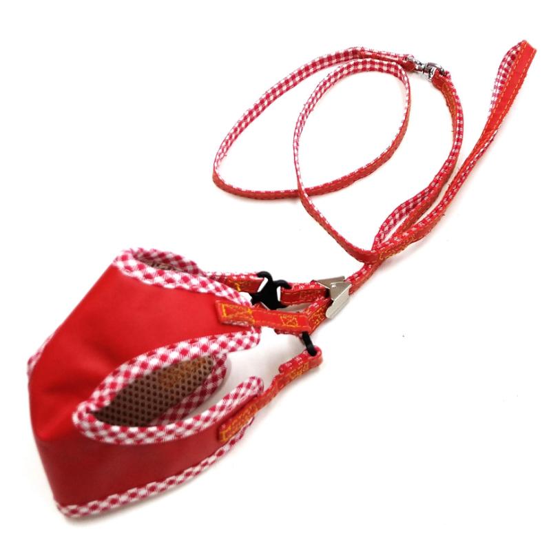 【アウトレット】[岡野製作所]コットンレザーソフトハーネスリード3S レッド
