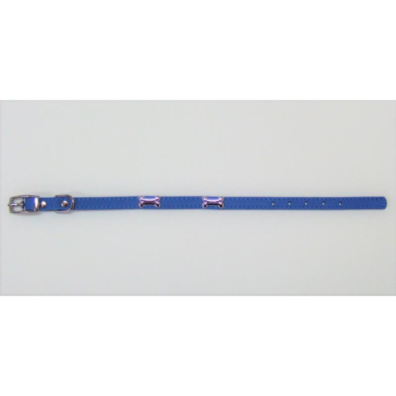【アウトレット】［岡野製作所］Wレザーカラー ボーン S ブルー
