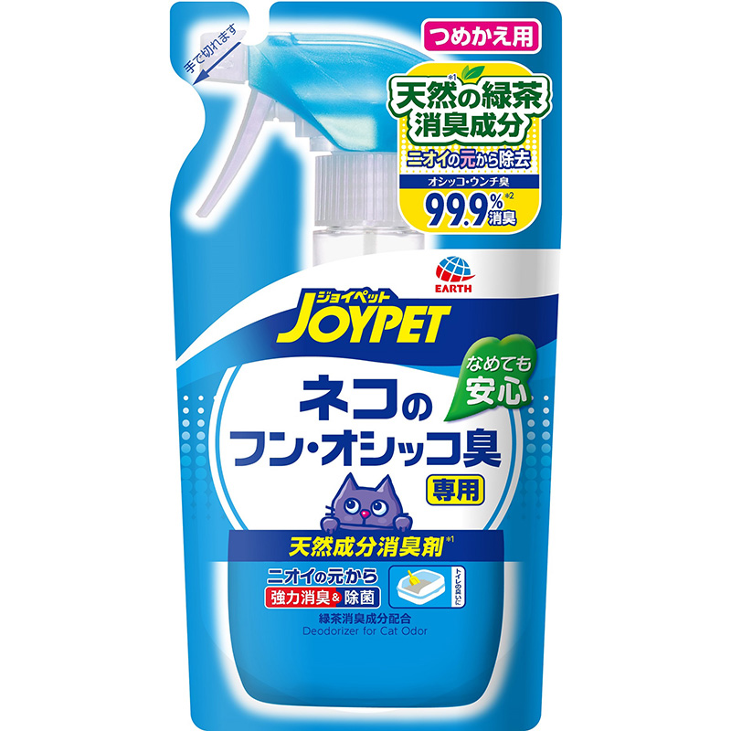 [アース・ペット] JOYPET 天然成分消臭剤 ネコのフン・オシッコ臭専用 つめかえ用 240ml