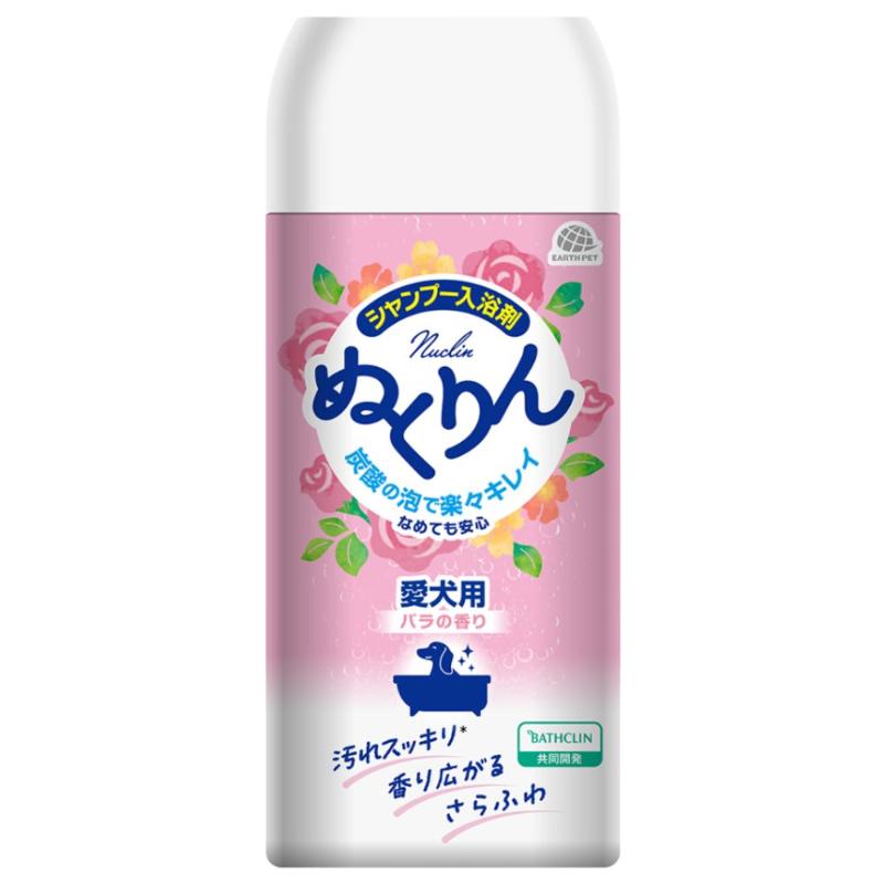 [アース・ペット] 愛犬用 炭酸入浴剤ぬくりん バラの香り 300g