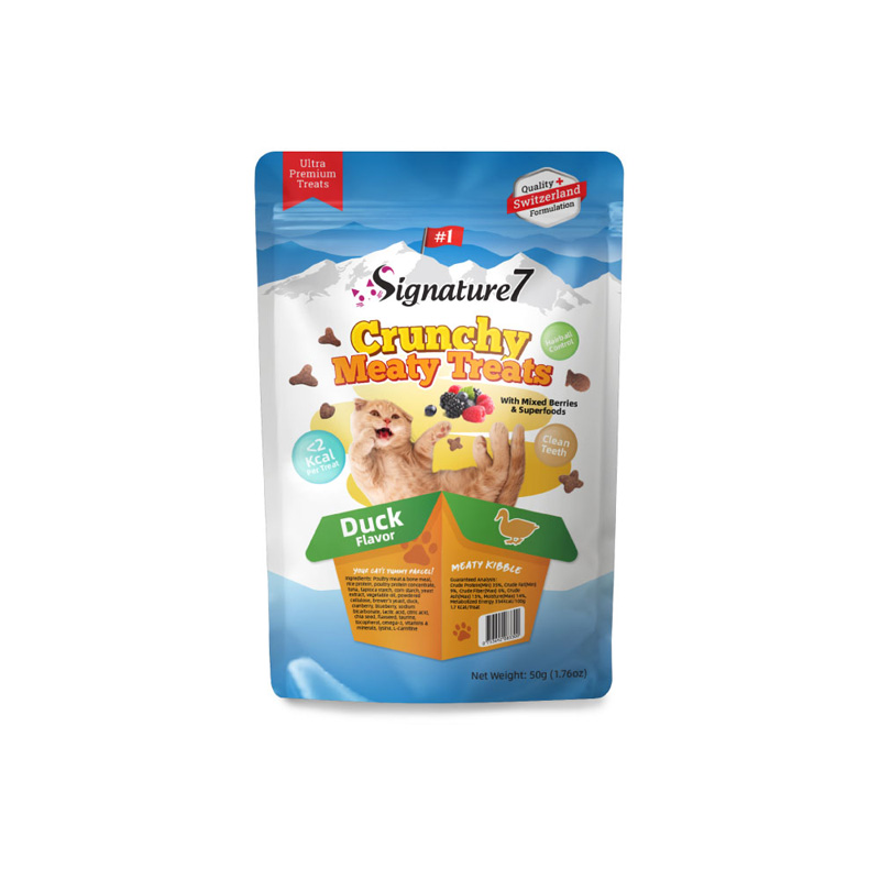 ［ファンタジーワールド(直送)］シグネチャー7 クランチーミーティー トリーツ ダックフレーバー 50g ※発注単位・最低ご購入金額にご注意下さい