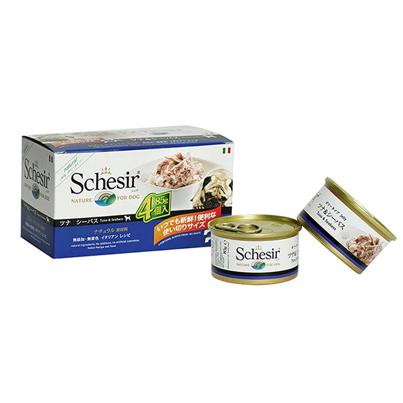 ［ファンタジーワールド(直送)］シシア ドッグ ツナ＆シーバス 85g×4個 ※発注単位・最低ご購入金額にご注意下さい