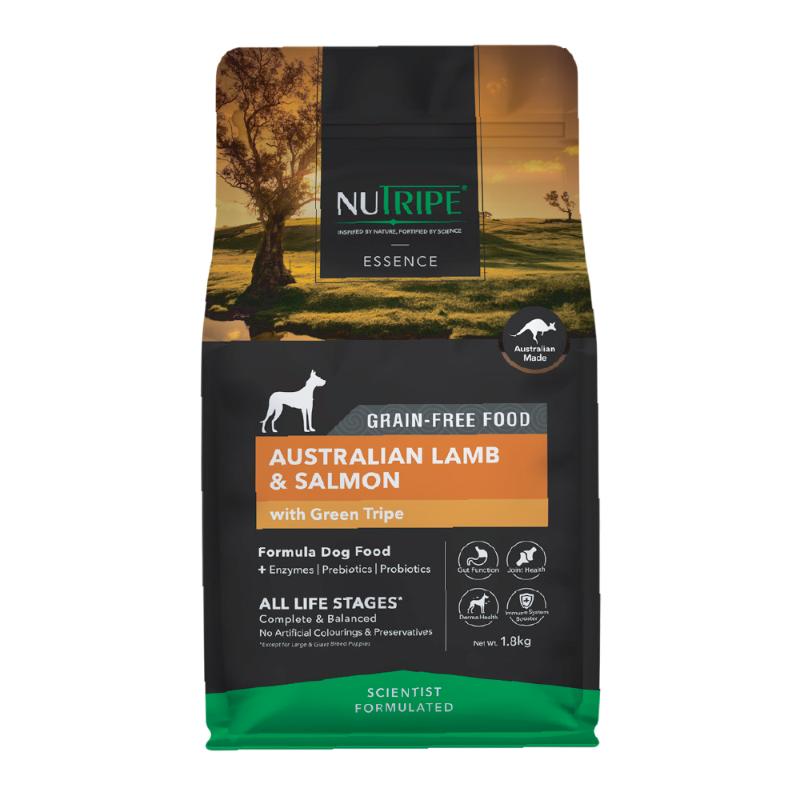 ［ファンタジーワールド］ニュートライプ グレインフリードライ ドッグ ラム＆サーモンwithグリーントライプ 1.8kg＜専門店商材＞