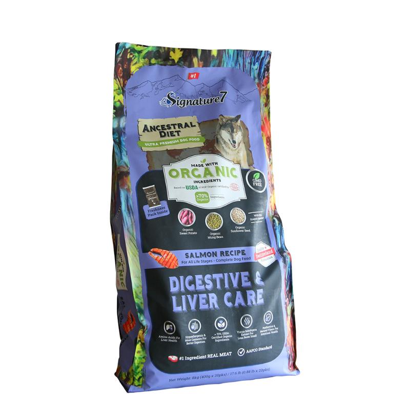 ［ファンタジーワールド(直送)］シグネチャー7 アンセストラルダイエット ドッグ ダイジェスティブ&レバー サーモンレシピ8kg