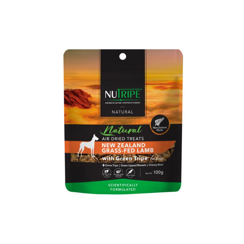 ［ファンタジーワールド］ニュートライプ ナチュラル エアードライ ラムwithグリーントライプ トリーツ 100g＜専門店商材＞