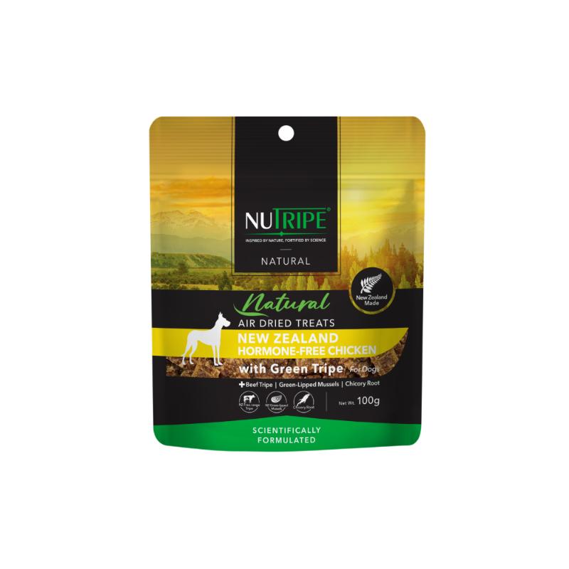 ［ファンタジーワールド］ニュートライプ ナチュラル エアードライ チキンwithグリーントライプ トリーツ 100g＜専門店商材＞
