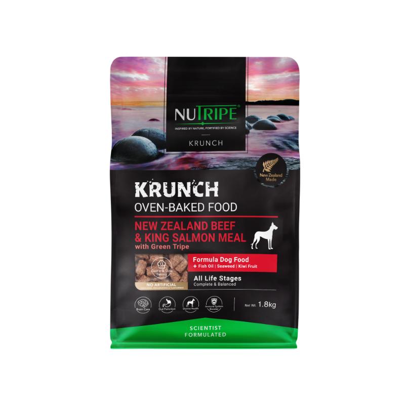 ［ファンタジーワールド(直送)］ニュートライプ クランチ オーブンベークド ビーフwithグリーントライプ 1.8kg ＜ペット専門店商材＞【決算セール】
