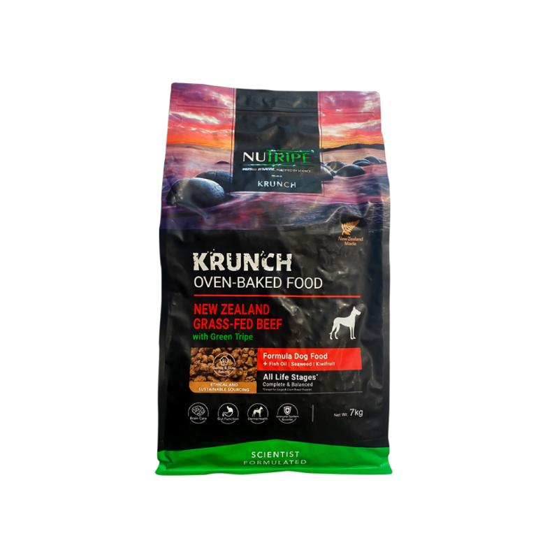 ［ファンタジーワールド(直送)］ニュートライプ クランチ オーブンベークド ビーフwithグリーントライプ 7kg ＜ペット専門店商材＞【決算セール】