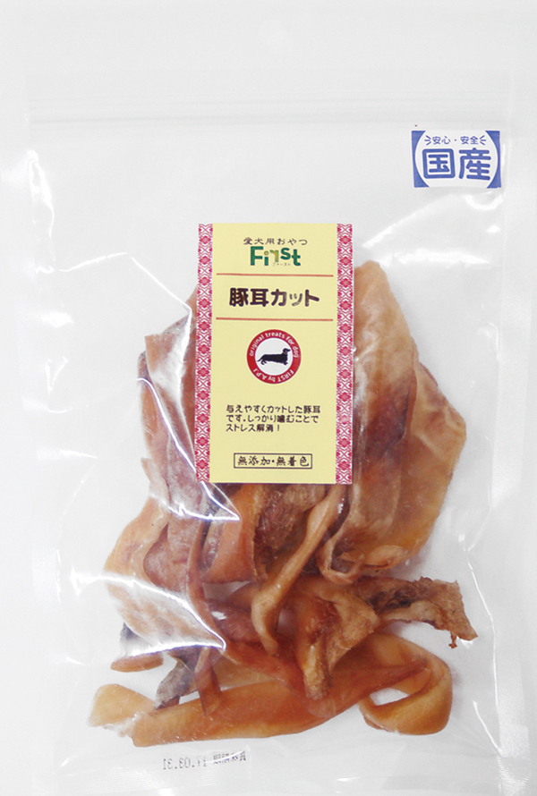 ［エースプロダクツ(直送)］First 豚耳カット 100g ※最低ご購入金額にご注意下さい