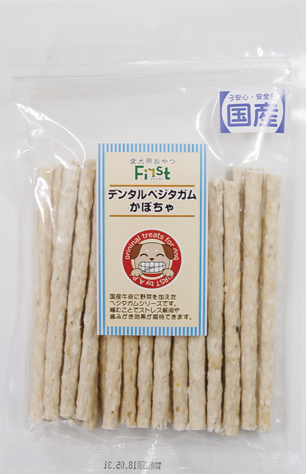 ［エースプロダクツ(直送)］First デンタルベジタガム かぼちゃ お徳用 27本 ※最低ご購入金額にご注意下さい