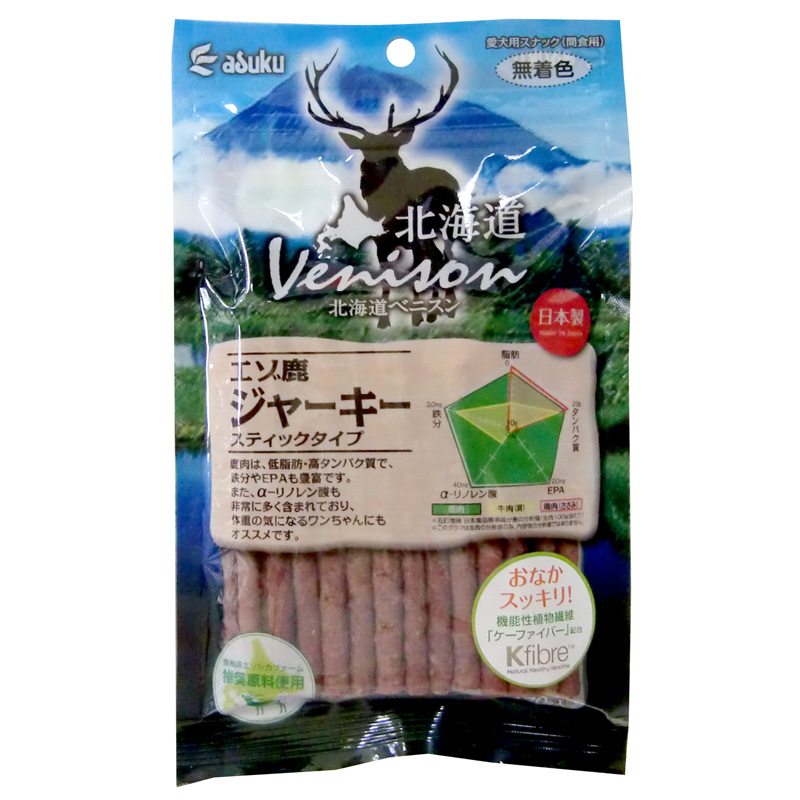 [アスク]北海道ベニスン エゾ鹿ジャーキースティック150g
